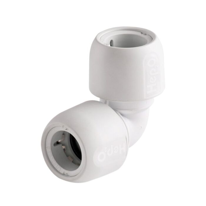 Hep2O knie 90°, pb, 2x steek, 15 mm