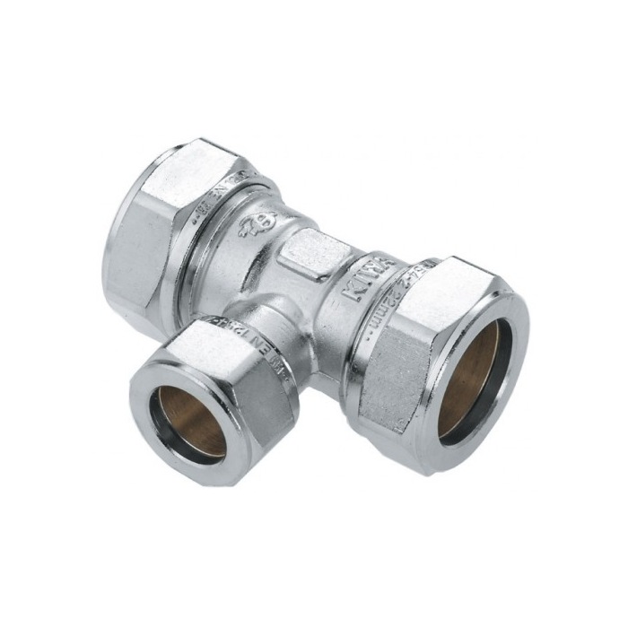 Bonfix verloop t-stuk 3 x knel 90° vernikkeld Bonfix verloop t-stuk 3 x knel 90° vernikkeld