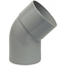 PVC BOCHT HWA M/SPIE 100mm GRIJS 45° thumbnail
