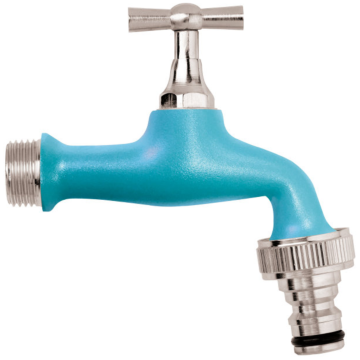 Colortap buitenkraan blauw