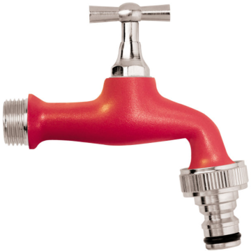 Colortap buitenkraan rood