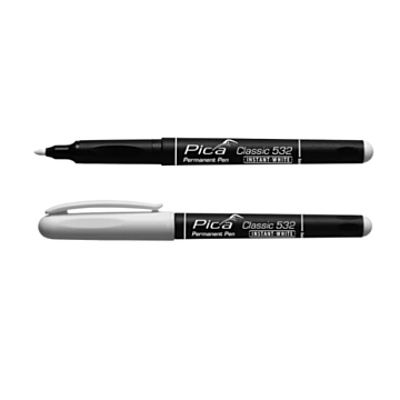 Pica Classic 532/52 Permanent Pen wit - ronde punt