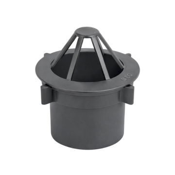 Gootuitloop met wartel voor bakgoot antraciet uitloop 80mm