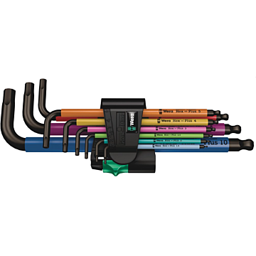 Wera stiftsleutelset multicolour hex-plus 950 9-delig